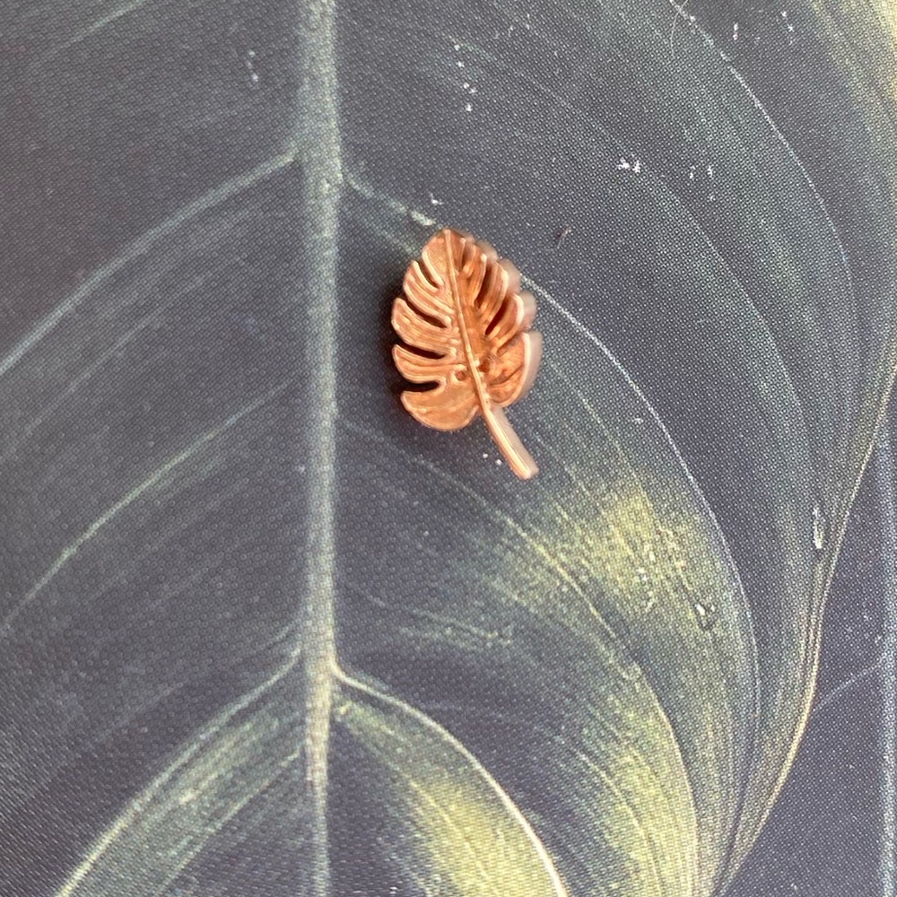 COPY - BVLA monstera threaded end 16g/18g rose gold